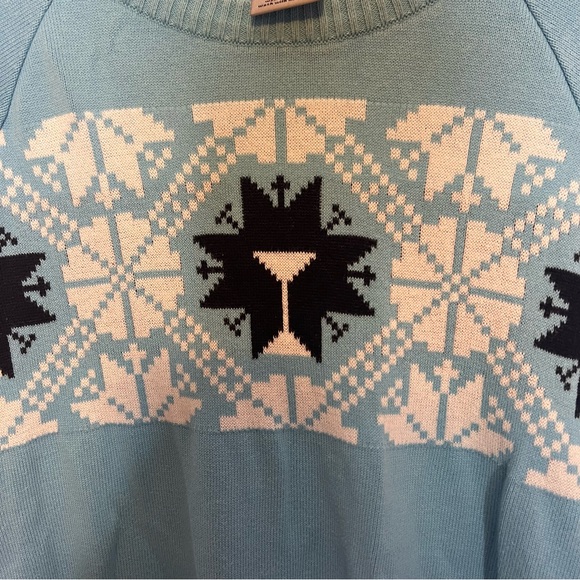 Moods of Norway Blue and White Snowflake Sweater Dress, size Medium - Picture 3 of 7